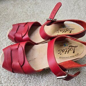Lotta's of Stockholm red clogs (EUR size 38 / US 7)